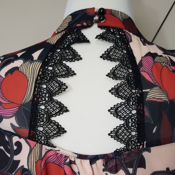 Women's Nanette Lepore Floral Bell Sleeve Dress - Picture 7 of 8